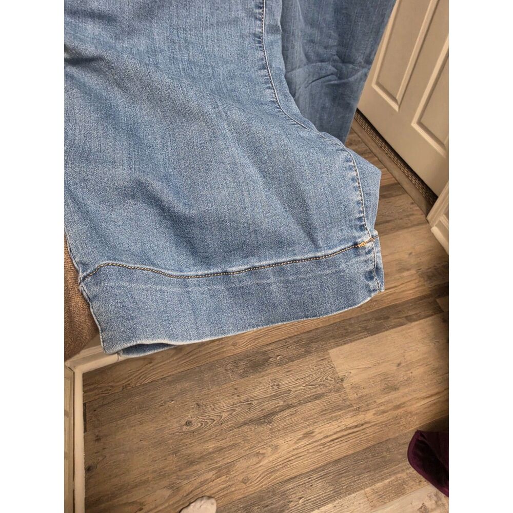 RACHEL Rachel Roy High Rise Wide Leg Crop Denim Pants 4P Petite - Picture 5 of 5